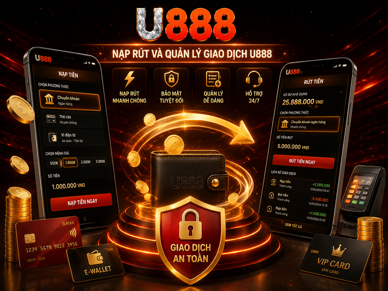 Nạp rút và quản lý giao dịch U888 Nạp rút và quản lý giao dịch U888