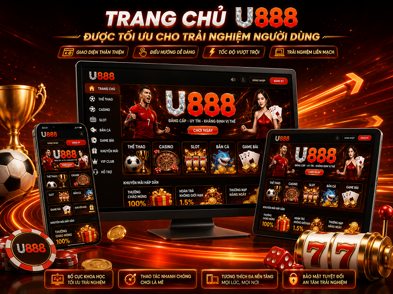 Trang chủ U888 được tối ưu cho trải nghiệm người dùng Trang chủ U888 được tối ưu cho trải nghiệm người dùng