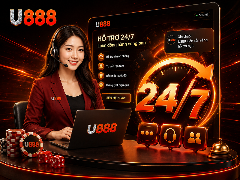 U888 hỗ trợ người dùng 24/7